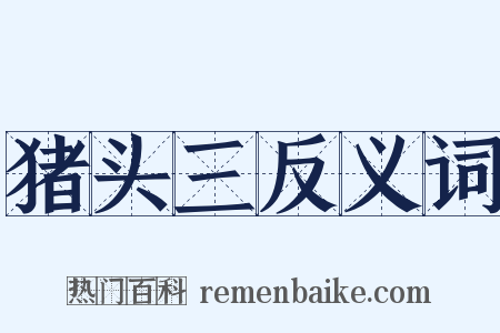 猪头三反义词是什么意思的图片